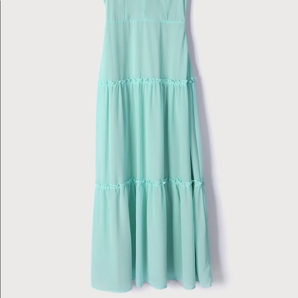 Mint sleeveless tiered maxi dress - Picture 5 of 6